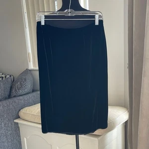 Ralph Lauren klassischer schwarzer Samt Perlenbesatz Bleistiftrock - Bild 1 von 7