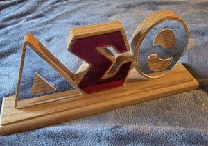 Delta Sigma Theta - Letras de escritorio de madera - Espejadas - Imagen 1 de 6
