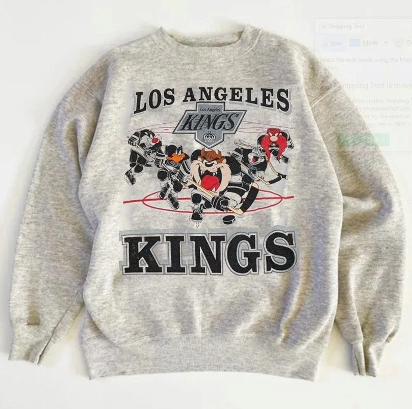 Sudadera Los Angeles Kings Looney Tunes NHL gráfica ceniza hombres mujeres VK03252 Foto 1 de 1