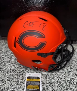 CALEB WILLIAMS signed CHICAGO BEARS RAVE Full Size Rep Helmet w/ COA JSA C104293 - Picture 1 of 4