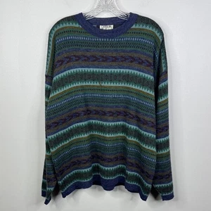 Suéter Cambio Italia Vintage Para Hombre Extra Grande Estampado Geométrico Cuello Redondo - Imagen 1 de 6