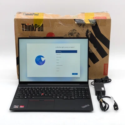 联想 ThinkPad E16 Gen 2 16" AMD 锐龙 5 7535U 8GB DDR5 256GB 固态硬盘 Win 11 家用 — 第 1/4 张图片