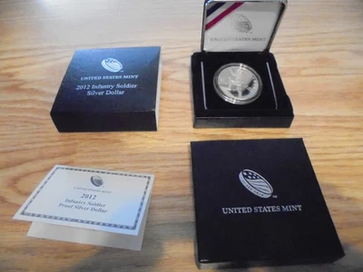 2012-W Infantry Soldier Proof Silver Dollar  with OGP and COA - Image 1 of 4