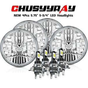 Faros LED DRL sellados 4 piezas 5,75 pulgadas 5-3/4" para Ford LTD Thunderbird Torino - Imagen 1 de 17