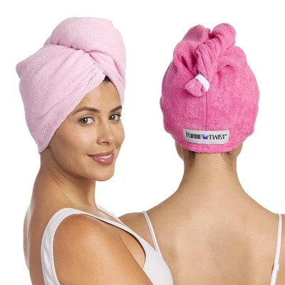 2-Pack Microfiber Hair Towel for Beauty, Travel, Gifting - Hair Wrap Turban f... Foto 1 de 4