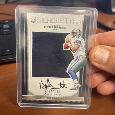 2016 Panini Preferred Rookie Silhouettes Dak Prescott /199 Auto RC Jersey🔥📈 - Image 1 of 4