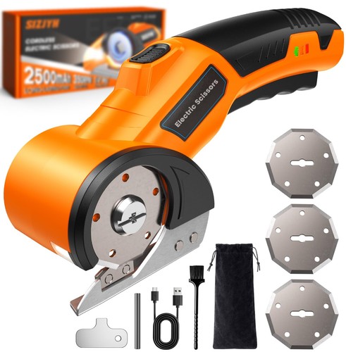 Cordless Cardboard Cutter, 3 Blades, Electric Scissors &Wire Rope Dark ...
