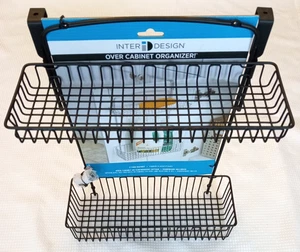 InterDesign Over the Cabinet 2 Basket Organizer - New - Black - Picture 1 of 4