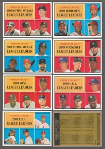 2010 Topps Heritage League Leaders Subset Single Cards LL AL/NL Set Subset - Bild 1 von 1