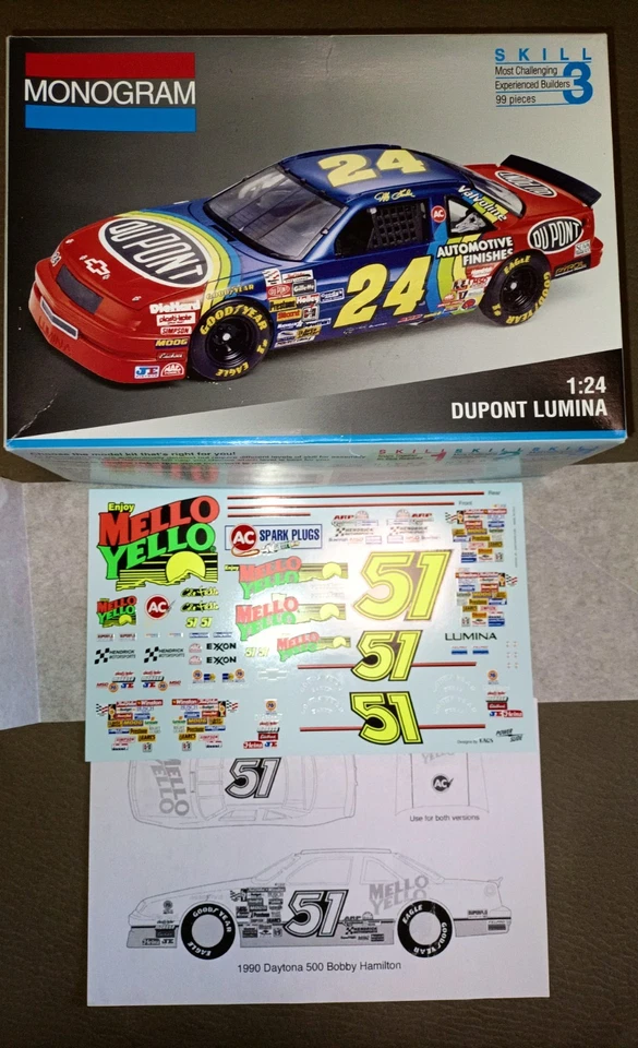 MONOGRAM DUPONT LUMINA NASCAR 1/24 + DECALS DAYS OF THUNDER  " Cole Trickle " - Immagine 1 di 4