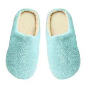 Acogedoras pantuflas de casa peluda para mujer para hombre pantuflas de felpa acolchadas de algodón para parejas - Imagen 1 de 5