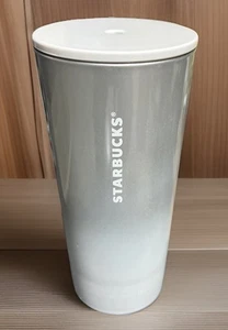 Starbucks Silver White Ombré Glas 18 oz Tumbler Neu mit Etikett grau - Bild 1 von 5