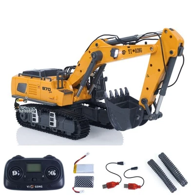 1/50 RC Excavator K970 Digger Construction Car RTR Metal Bucket Tracks Light - Image 1 of 4