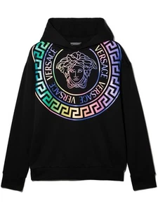VERSACE Kids Multicolored Medusa-Head Motif Hoodie Black size 5T - Picture 1 of 4