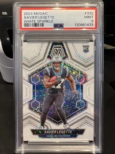 2024 Mosaic Xavier Legette White Sparkle SSP #332 Panthers Rookie RC PSA 9 - Imagen 1 de 4