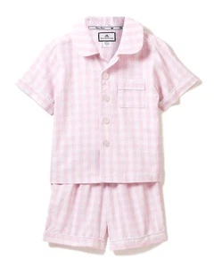 Petite Plume Girls 2 Piece Pajama Set Size 12 In Pink Gingham - Picture 1 of 5