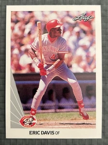 Eric Davis 'Rookie' Leaf 1990 #189 Cincinnati Reds - Picture 1 of 6