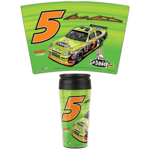 Mark Martin Wincraft 2010 #5 GoDaddy 16oz Travel Mug Cover