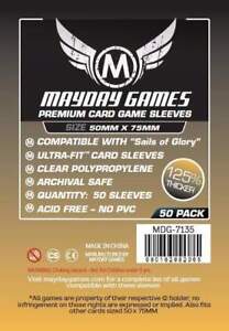 50 Mayday Games 'Sails of Glory' Board Game Card Sleeves 50 x 75mm MDG-7135