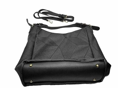 Moda Luxe Tatiana Hobo Bag Black - Adjustable Shoulder Strap Included Foto 1 de 3