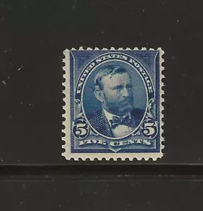 US Scott #281 mint never hinged 1898 dark blue 5c Grant, re-issue w/wmk og f/vf - Picture 1 of 2