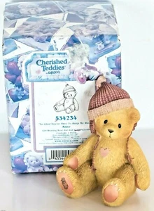 Cherished Teddies 'Anne' #534234 ragazza che indossa cappello rosa e sciarpa con scatola COA ~ COME NUOVO - Foto 1 di 7