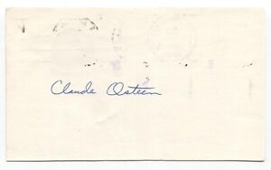Claude Osteen Signed 3x5 Index Card Baseball Autographed Chicago White Sox