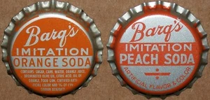 Vintage soda pop bottle caps BARQS Collection of 2 different new old stock cond - Picture 1 of 3