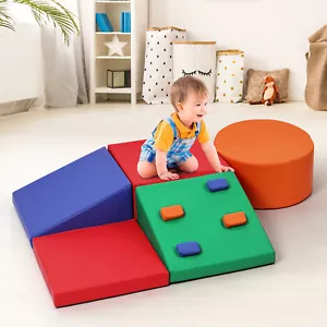 Set of 5 Foam Soft Climbing Blocks Set for Toddler Preshooler Multicolor Toy - Picture 1 of 7