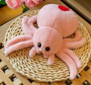 Plush Spider Soft Cartoon Home Decoration Stuffed Animal Toy Spider Pink - Picture 1 of 3
