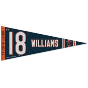 CALEB WILLIAMS #18 CHICAGO BEARS ROLL UP PREMIUM FELT PENNANT 12"x30" WINCRAFT - Picture 1 of 1