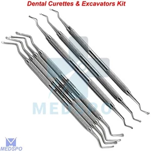 Lucas Curettes Perio Periodontal Gingivectomy Cavity Removal Spoon Dental Tools - Picture 1 of 5