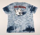 True Religion Buddha T Shirt Mens Size Xxxl Blue Tie Dye World Tour