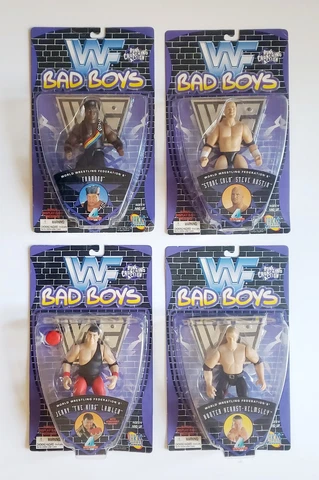 Jakks Bad Boys wwf wrestling action figure NIP lot of 4 wwe new  great condition Cover