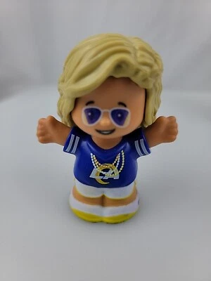 NFL Los Angeles Rams Football Cheerleader Fan Mattel Fisher Price Little People  - Image 1 of 4