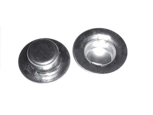 2 pc, 5/8 inch Push On Zinc Pal Cap Nuts Roller Shafts Axle Caps Wheel Retainers - Bild 1 von 3