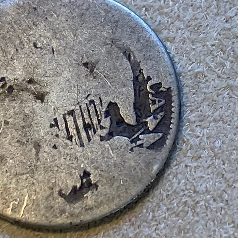 1835 Capped Bust Dime 10c JR-2 Reverse CUD MERIC low grade Cover