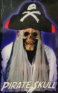 Mario Chiodo Studios Pirate Skull Mask Hat Long Hair Crossbones Skeleton! - Picture 1 of 1