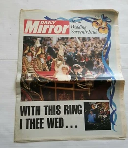 DAILY MIRROR SOUVENIR Newspaper 1986 - Fergie / Prince Andrew ROYAL WEDDING - Picture 1 of 7