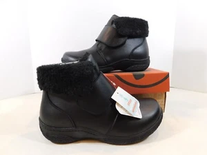 NEW Propet Harlow Hook N Loop Ankle Boots Women's sz 7 X (2E) Black Leather - Picture 1 of 5