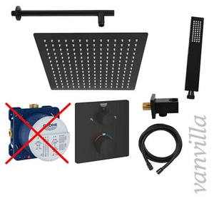 vanvilla Duschset Regendusche mit Duscharmatur Grohe Unterputz GS05-ob schwarz - Bild 1 von 5