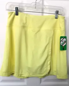 Dink Up YELLOW Pickle Ball Moisture Wicking Elastic Waist Skort Skirt Sz M NWT - Picture 1 of 5