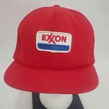 Vintage EXXON Gas Oil Snapback Patch Mesh Trucker Hat Cap Union Made In USA 