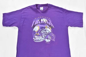 Vtg 1995 Salem Sportswear Minnesota Vikings NFL T Shirt Mens M Purple USA 18-20 - Picture 1 of 7