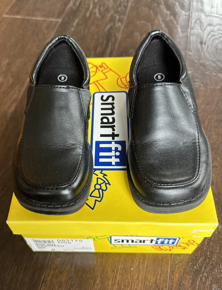 SmartFit Toddler Slip On Fourrneau Shoe Black Dress Formal Skid Resistant Size 8 - Image 1 of 4