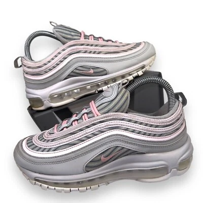 Tênis Nike by You Air Max 97 cinza/branco/rosa DJ3180-991 feminino 7 - Imagem 1 de 4