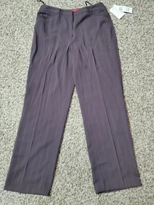 AK Anne Klein Women Raisin Brown Casual Pants Size 8 - Picture 1 of 12