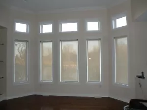 Battery powered remote control motorized White Solar Mesh Roller Shades Custom - Picture 1 of 9