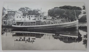 Steamship Steamer WRIGHT BROS real photo postcard RPPC - Picture 1 of 2