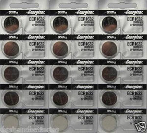 15 ENERGIZER ECR1632 CR1632 1632 DL1632 BR1632 Battery - Picture 1 of 1